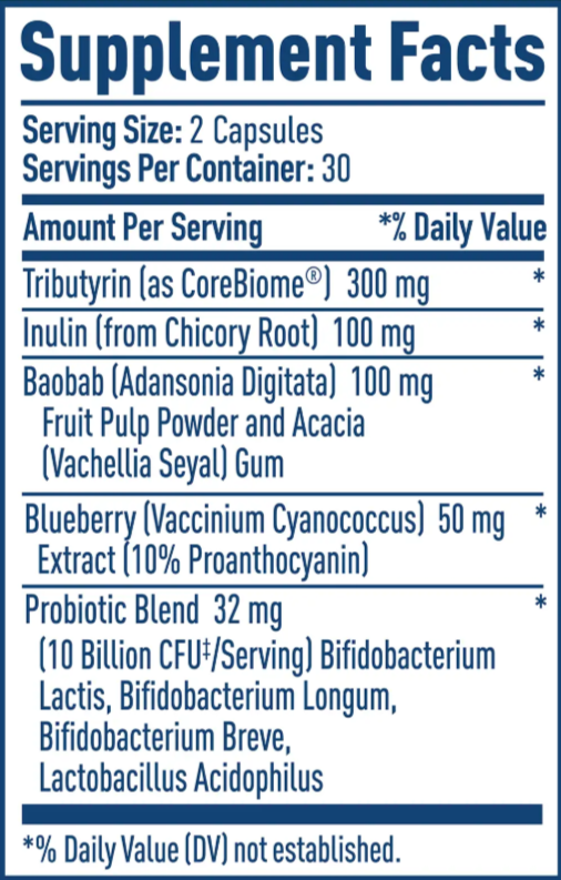 Native Path Synbiotic supplement facts